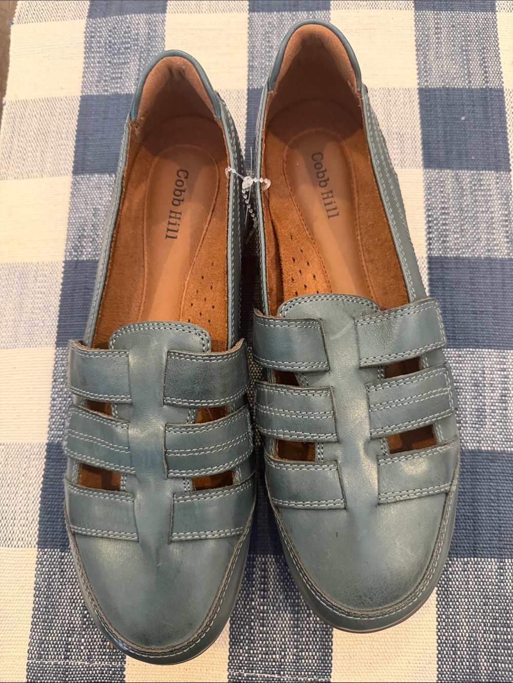 Cobb Hill by New Balance Blue Leather Fisherman Slip-On Flats